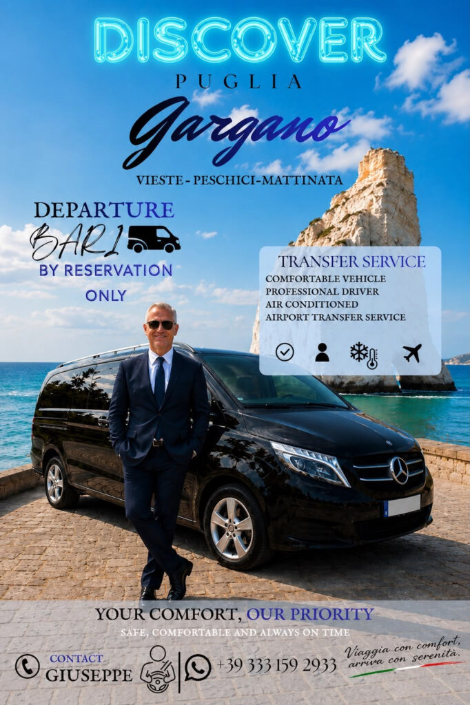 Discover Puglia: Come raggiungere il Gargano dall'Aeroporto di Bari con un transfer privato gargano